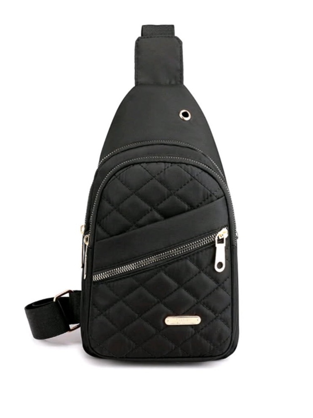 Black Quilted Crossbody Bag